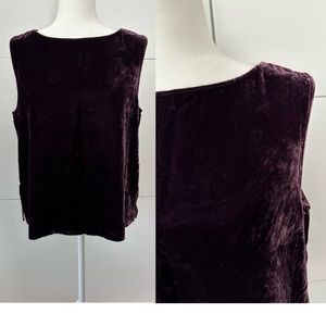 Eileen Fisher Velvet Tank in Deep Purplish Pink Size Large